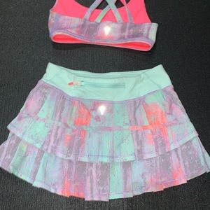 Ivivva size 8 skirt shorts